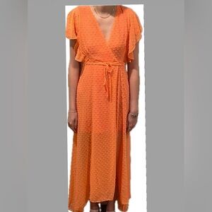 Orange maxi dress